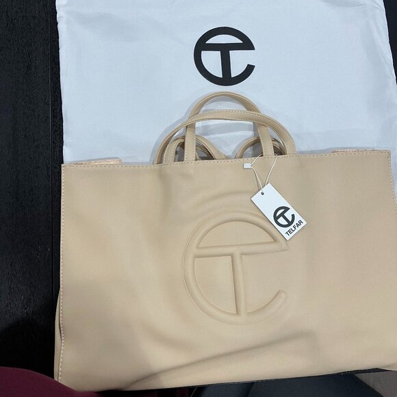 Large Cream Telfar Bag (New, Never Used)